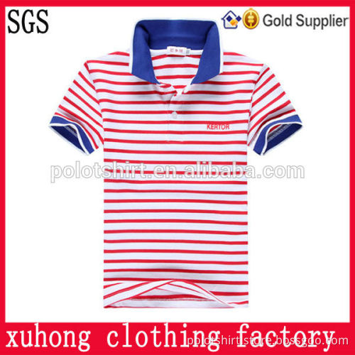 Customized stripe polo t shirt factory